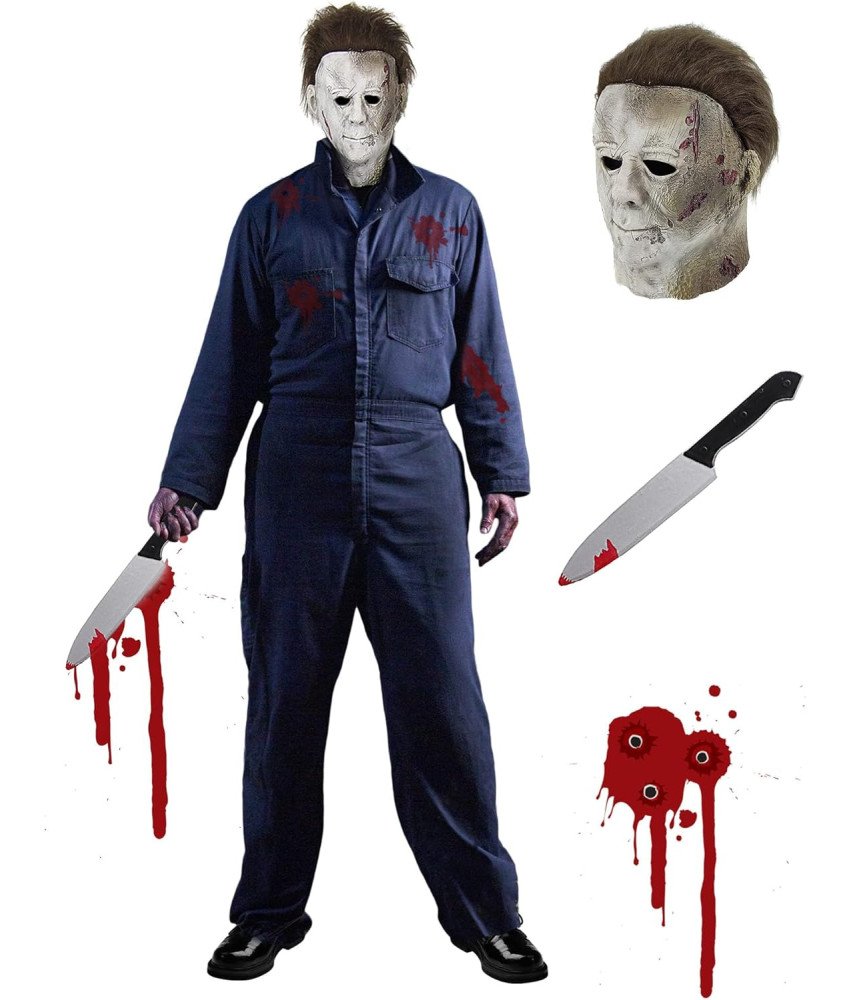 Kostium Na Halloween Michael Myers z Maską i Nożem Cosplay Męski M