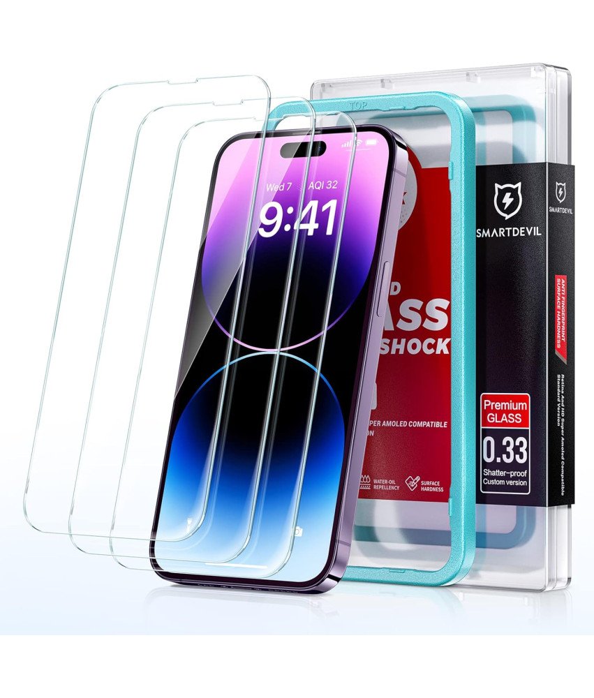 Szkło Hartowane Folia Ochronna do iPhone 14 Pro Max Zestaw 3 Sztuki