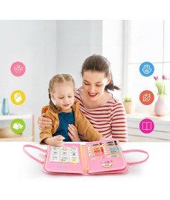 MYDOVA Ustvarjalna torbica 8 v 1 roza Montessori za otroke 3+