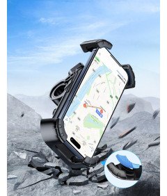 Uchwyt na Telefon Rowerowy Uniwersalny  4,7" - 6,8" Regulowany 360° Czarny