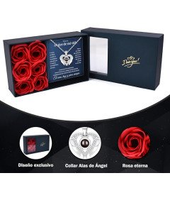 Naszyjnik z Kamieniem Kocham Cię w 100 Językach Prezent Eleganckie Pudełko