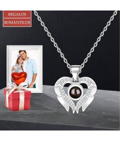 Naszyjnik z Kamieniem Kocham Cię w 100 Językach Prezent Eleganckie Pudełko