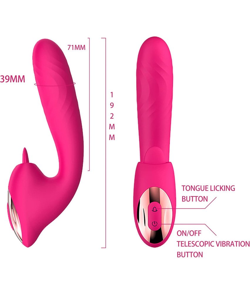 Stymulator Łechtaczki Wibrator Punktu G Zabawka Erotyczna 10 Trybów Różowy