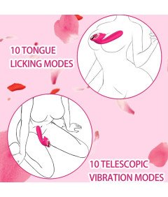 Stymulator Łechtaczki Wibrator Punktu G Zabawka Erotyczna 10 Trybów Różowy