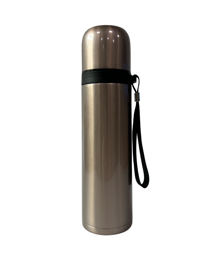 Termos Bidon Kubek Termiczny Szczelny Stal Nierdzewna Złoty 500 ml