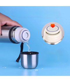 Termos Bidon Kubek Termiczny Szczelny Stal Nierdzewna Złoty 500 ml