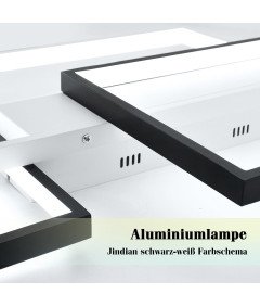 Nowoczesna Lampa Sufitowa LED Geometryczna 90x50 cm Ściemniana z Pilotem