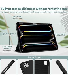 Etui do iPada Pro 11" 5 Generacji Auto Wake/Sleep Miejsce na Rysik Czarne