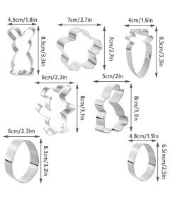 Zestaw Foremek Do Ciastek Wielkanocnych 7 Sztuk Stal Nierdzewna Wielkanoc