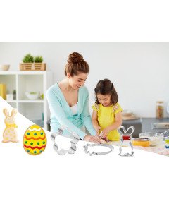 Zestaw Foremek Do Ciastek Wielkanocnych 7 Sztuk Stal Nierdzewna Wielkanoc