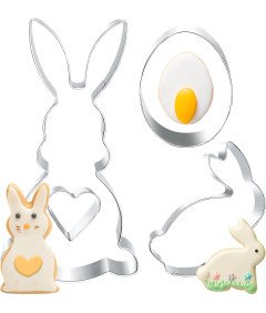 Duże Foremki Wielkanocne Do Ciastek Ze Stali Nierdzewnej Królik Jajko Serce