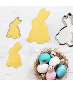 Foremki Wielkanocne do Ciastek Zajączek Jajko Stal Nierdzewna 4 Sztuki