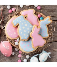 Foremki Wielkanocne do Ciastek Zajączek Jajko Stal Nierdzewna 4 Sztuki