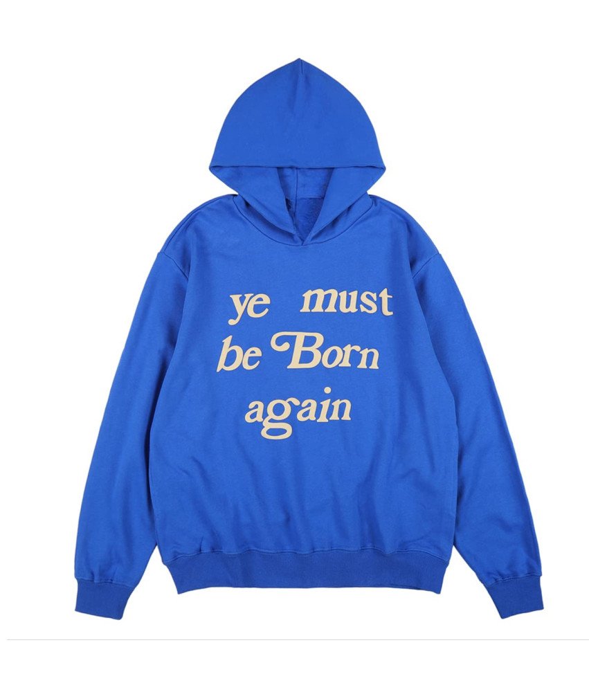 cpfm Bluza z Kapturem Ye Must Be Born Again Streetwear Niebieska XL