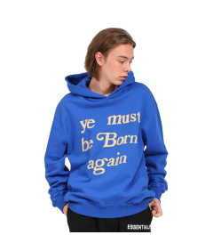 cpfm Bluza z Kapturem Ye Must Be Born Again Streetwear Niebieska XL