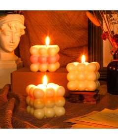 Zestaw do Wyrobu Świec Silikonowa Forma do Odlewu Świec 100 Knotów do Świec