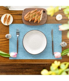 Artoid Mode Podkładki Stołowe Zestaw 4 Sztuki Dekoracyjne 30x45 cm Błękitne