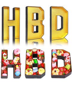 Pudełko Prezentowe Zestaw 3 Sztuki 36 cm Pudełka Urodzinowe Litery H,B,D
