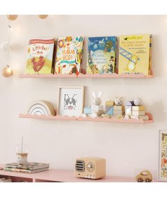 Półka Ścienna Regał na Ksiażki dla Dzieci Akryl 8 szt 38,1x8,6x4,5 cm