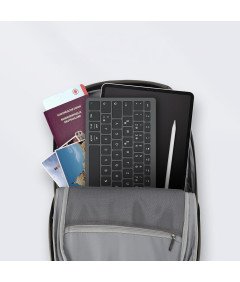 Emetok Klawiatura Bluetooth Cienka QWERTZ Stabilne Połączenie Czarna