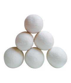 Kulki Wełniane dla Kota Zabawka 6 Sztuk Filcowe 3,8 cm Ekologiczne Białe