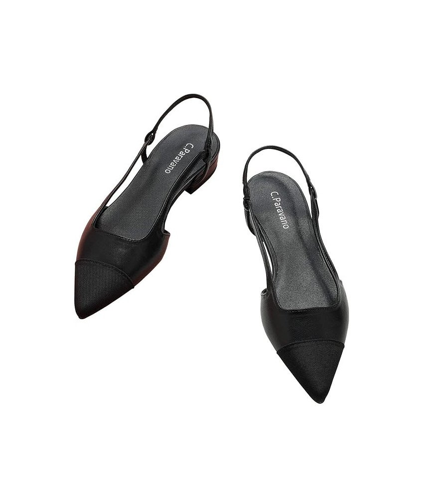 C.Paravano Buty Damskie Czółenka z Odkrytą Piętą Rozmiar 39 Czarne