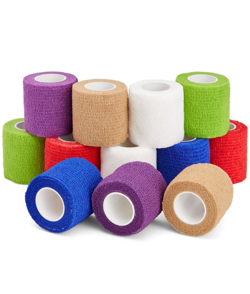 Taśma Bandaż Opatrunkowy Samoprzylepny Sportowy 6 szt 5 cm x 5,5 m