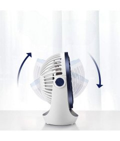 OCOOPA Wentylator USB Biurkowy 360° Cichy 3 Prędkości Kabel USB Niebieski