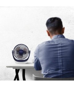 OCOOPA Wentylator USB Biurkowy 360° Cichy 3 Prędkości Kabel USB Niebieski