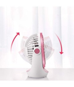 OCOOPA Wentylator USB Biurkowy 360° Cichy 3 Prędkości Kabel USB Różowy