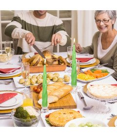 Świece Stożkowe Spiralne Bezzapachowe Dekoracyjne Zielone 19 cm 4 szt