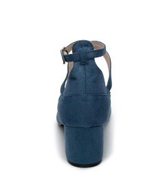 Plilima Damskie Buty Czółenka na Obcasach z Paskiem Niebieskie Rozmiar 37