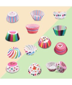 Foremki Papierowe do Babeczek 400 Sztuk Kolorowe 4,5x2x2,5 cm Imprezy