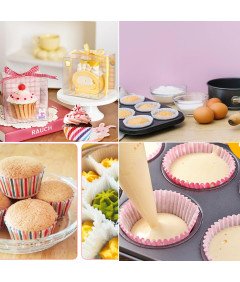 Foremki Papierowe do Babeczek 400 Sztuk Kolorowe 4,5x2x2,5 cm Imprezy