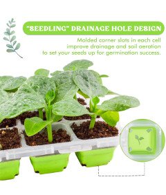 Taca na Nasiona z Pokrywką Miniszklarnia 9 Komórek 5,6x5,6x4,5 cm Sadzenie