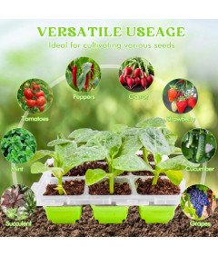 Taca na Nasiona z Pokrywką Miniszklarnia 9 Komórek 5,6x5,6x4,5 cm Sadzenie