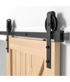 System Drzwi Przesuwanych Barn Door Loft Szyna Czarny Zestaw 366 cm