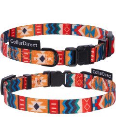 Obroża dla Psa Nylonowa z Klamrą Regulowana Obwód Szyi 30-37 cm Kolorowa