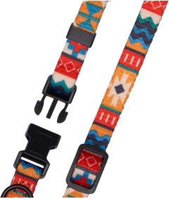 Obroża dla Psa Nylonowa z Klamrą Regulowana Obwód Szyi 30-37 cm Kolorowa