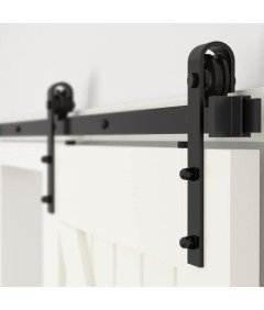 System Drzwi Przesuwanych Barn Door Loft Szyna Czarny Zestaw 122 cm