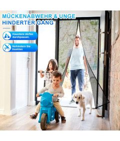 Magnetyczna Moskitiera Zabezpieczająca Przed Owadami 85x200cm Bez Wiercenia