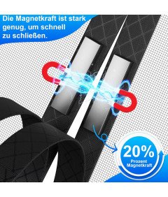 Drzwi Balkonowe z Moskitierą Magnetyczną Ochrona przed Owadami 95x210 cm