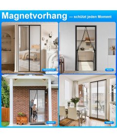 Magnetyczna Moskitiera Zabezpieczająca Przed Owadami 85x200cm Bez Wiercenia