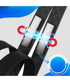 Moskitiera Magnetyczna na Drzwi Balkonowe Tarasowe Czarna 100 x 210 cm