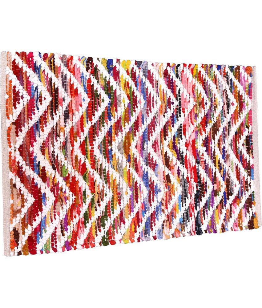 Dywan Prostokątny z Naturalnej Juty Ręcznie Tkany 60x90 cm Kolorowy