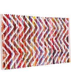 Dywan Prostokątny z Naturalnej Juty Ręcznie Tkany 60x90 cm Kolorowy