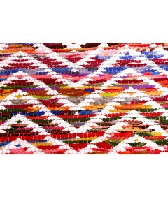 Dywan Prostokątny z Naturalnej Juty Ręcznie Tkany 60x90 cm Kolorowy