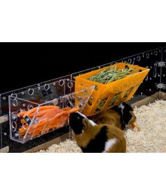 GuineaLoft Karmnik Dla Gryzoni i Królików Świnki Morskie Żółty 24x13x cm