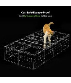 Pokrywa Klatki Akrylowej 120x60 cm Przezroczysta Zabezpieczająca