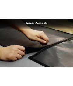 GuineaLoft Mata pod Klatkę dla Zwierząt Wodoodporna Suwak Czarna 152x76 cm